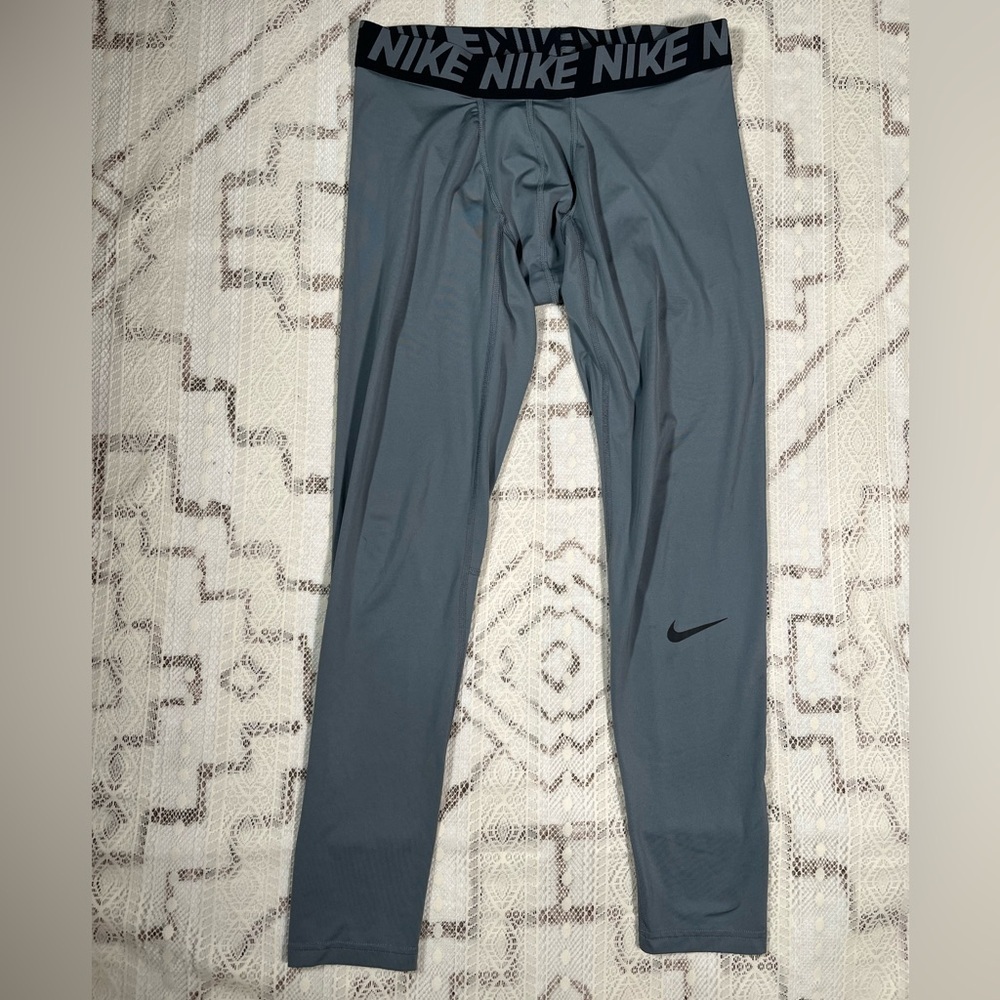 Nike Charcoal Performance Leggings - Picture 2 of 8